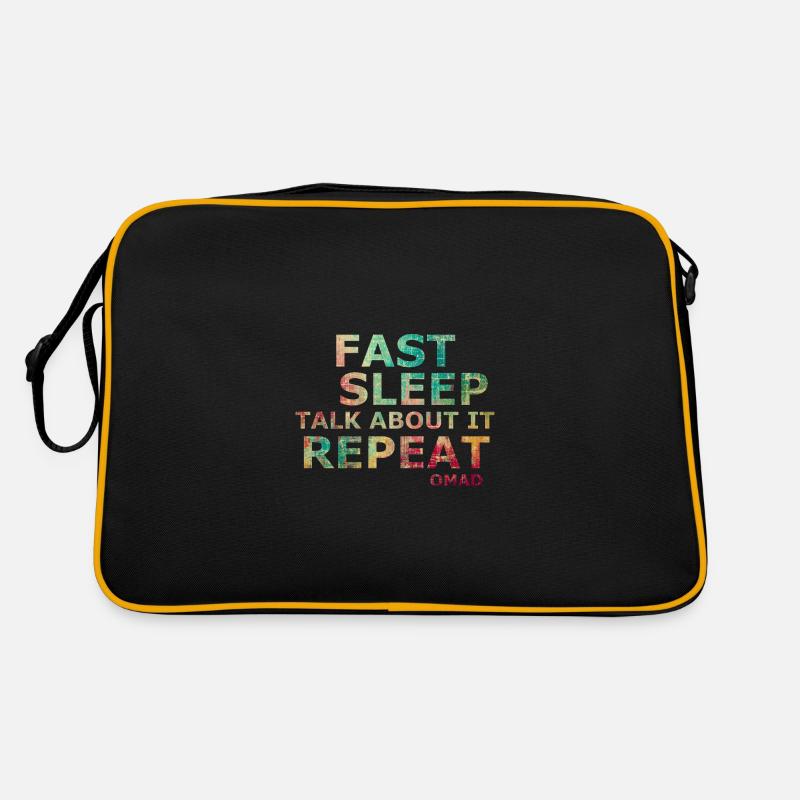 Fast sleep talk about it repeat OMAD Retro Bag