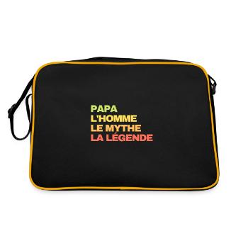 Papa la légende - Sac Retro - noir/or - Dos