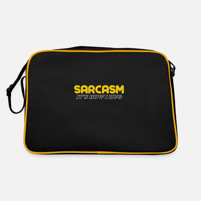 Sarcasm It's How I Hug Retro Tasche