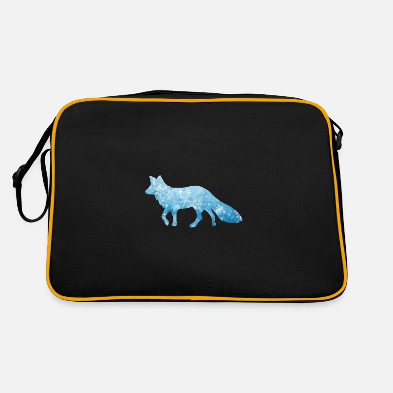 Schneefuchs Eisfuchs Fuchs / fox ice snow Retro Tasche