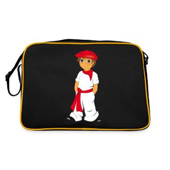 P'tit basque - Sac Retro - noir/or - Dos