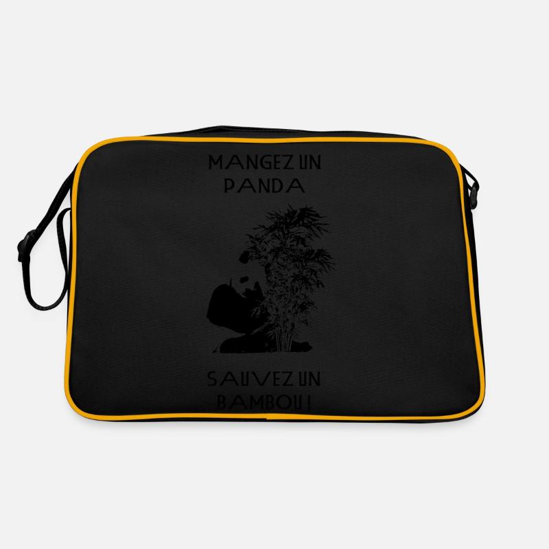Essen Sie ein Panda Retro Tasche