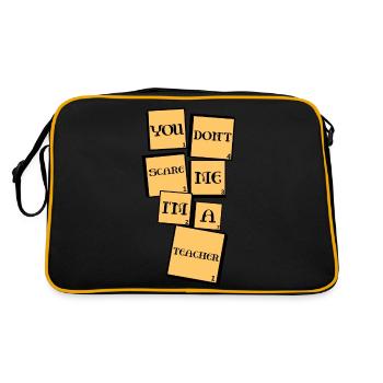Tu ne me fais pas peur, je suis un enseignant - Sac Retro - noir/or - Dos