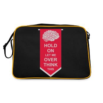 Let me overthink this - Retro Bag - black/gold - Back
