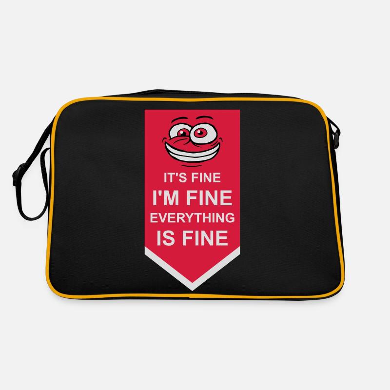 everything is fine quote Retro Bag
