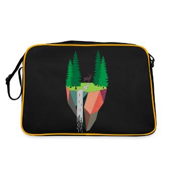 Art inspiré de la nature Peinture Paysage - Sac Retro - noir/or - Dos