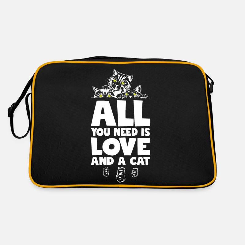 Tout ce dont tu as besoin, c’est d’amour et d’un chat Sac Retro