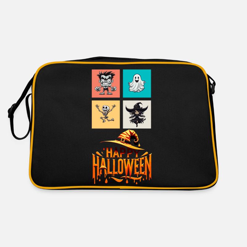 Halloween-Tanz: Ein buntes Ensemble Retro Tasche