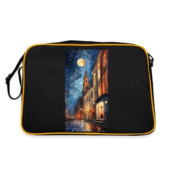 Nuit au clair de lune dans la ville - Sac Retro - noir/or - Dos