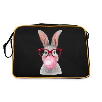 lapin mâché le chewing-gum - Sac Retro - noir/or - Dos