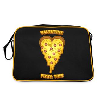 La Saint-Valentin, c’est l’heure de la pizza - Sac Retro - noir/or - Dos