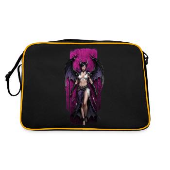 Morrigan, Celtic Goddess of Fate - Retro Bag - black/gold - Back