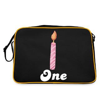 1e anniversaire bougie - Sac Retro - noir/or - Dos