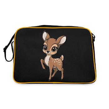 Cute fawn - Retro Bag - black/gold - Back