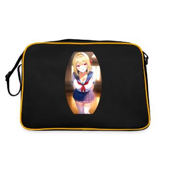 Senpai Schoolgirl - Retro Bag - black/gold - Back