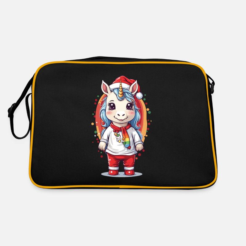Licorne de Noël magique Conception de Licorne d’hiver Sac Retro