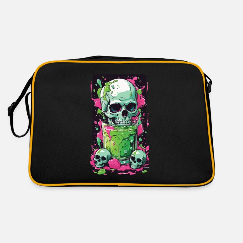 Gothic Skull Weirdcore Gift Illustration Retro Tasche