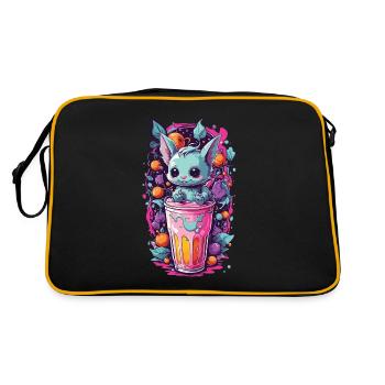 Kawaii Gothic Candy Goth Monster Pastel Design - Retro Bag - black/gold - Back