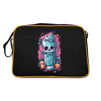 Occulte Goth Kawaii Toxic Milkshake Design - Sac Retro - noir/or - Dos