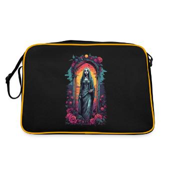 Occult Gothic Aesthetic Retro Wave Streetwear - Retro Bag - black/gold - Back