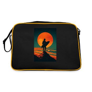 Sunset Seeker – Surf the Stars - Retro Bag - black/gold - Back