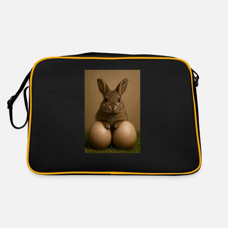 Ostern - Retro Tasche - Schwarz/Gold