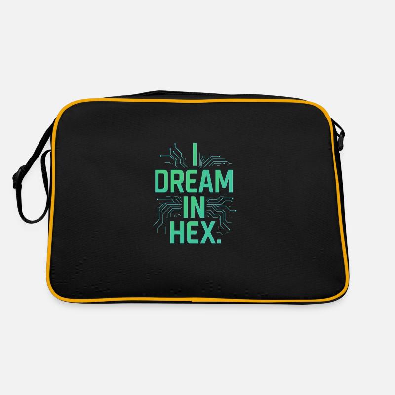 I Dream in Hex – Nerdy Coder T-Shirt für Entwickler Retro Tasche