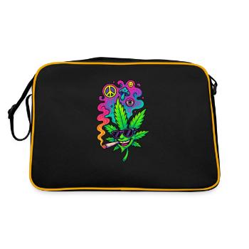 GreenGlow - Retro Tasche - Schwarz/Gold - Hinten