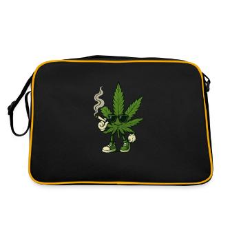 Puff Puff Chill - Retro Tasche - Schwarz/Gold - Hinten
