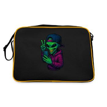ALEN THUG -Selfie - Retro Bag - black/gold - Back