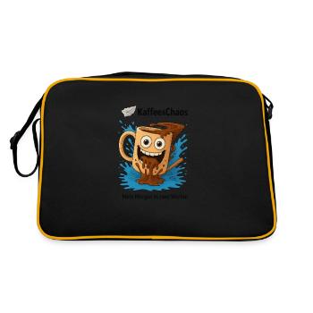 Coffee & Chaos - Retro Bag - black/gold - Back