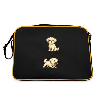 Me vs. Me at Dog Encounter - Retro Bag - black/gold - Back