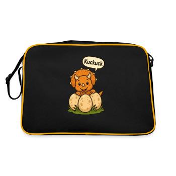 Coucou Le Joyeux Tricératops - Sac Retro - noir/or - Dos