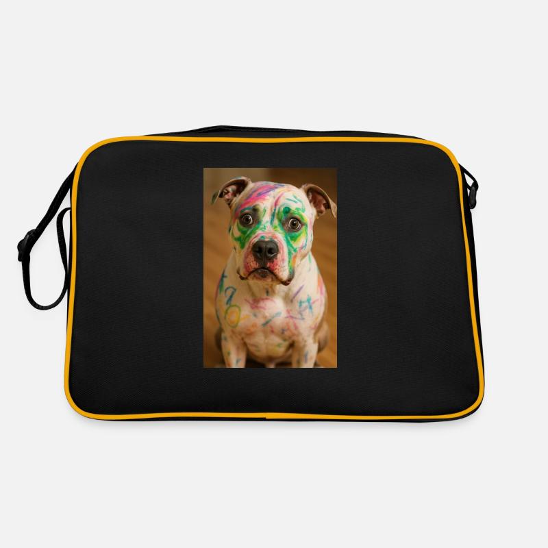 Der bemalte Hund Retro Tasche