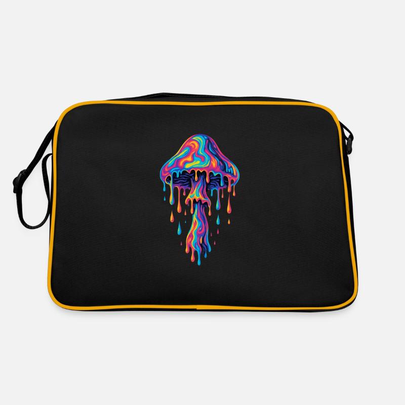 Psychedelischer Magic Mushroom – Tropfender LSD-St Retro Tasche