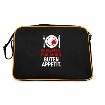 Murder on the plate - Retro Bag - black/gold - Back