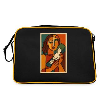Peaceful Soul – Le cubisme rencontre l’art rétro - Sac Retro - noir/or - Dos