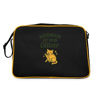 Les poils de chat sont mes paillettes - Sac Retro - noir/or - Dos