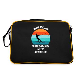 Ski nautique, ski nautique, skieurs nautiques - Sac Retro - noir/or - Dos
