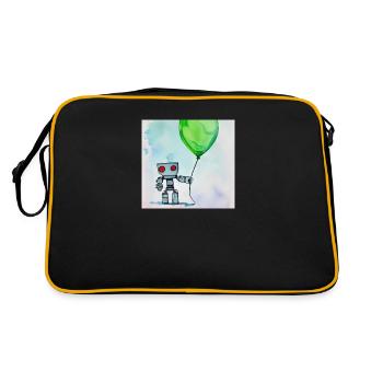 Robot avec ballon - Sac Retro - noir/or - Dos