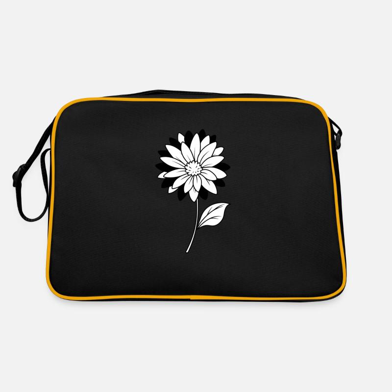 Flower - Black and White Retro Bag