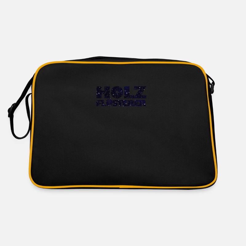 Forstwirt Waldarbeiter Holz machen Geschenk - Retro Tasche - Schwarz/Gold