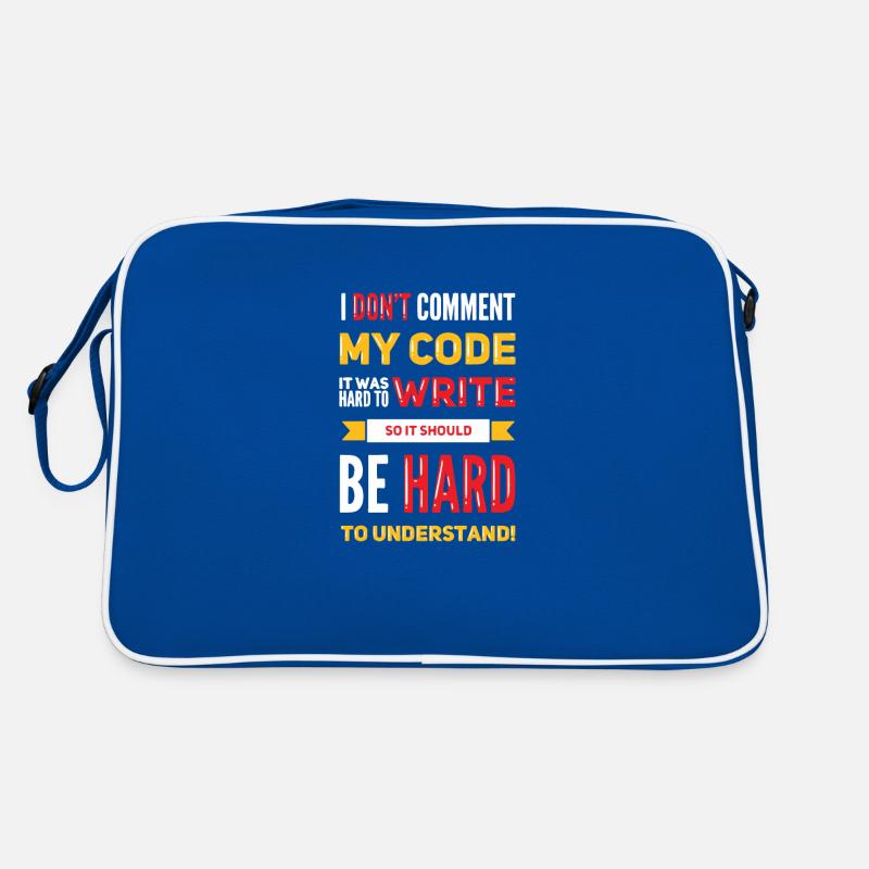 I Don't Comment My Code Retro Tasche