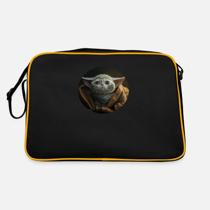 yodcat - Retro Tasche - Schwarz/Gold