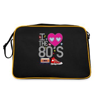 I Heart The 80's - Sac Retro - noir/or - Dos
