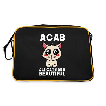 ACAB all cats are beautiful - Sac Retro - noir/or - Dos