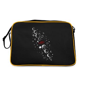 TESLA ROADSTER IN SPACE - Retro Bag - black/gold - Back
