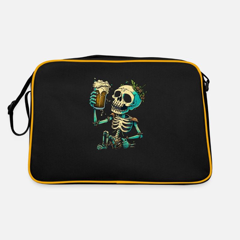 Squelette de bière drôle Sac Retro