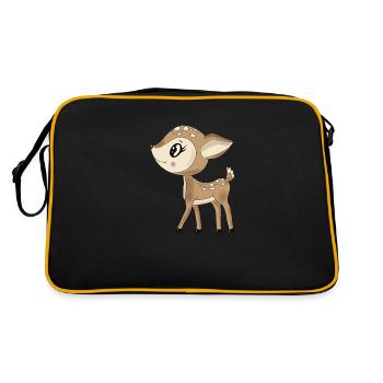Roe deer - Retro Bag - black/gold - Back