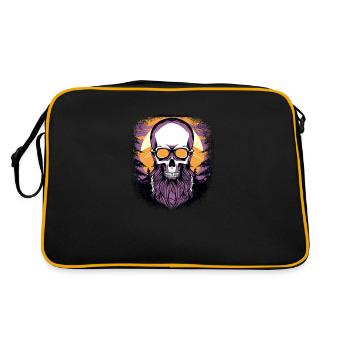 Fun Chubby Bear Collie barbu mal usé - Sac Retro - noir/or - Dos
